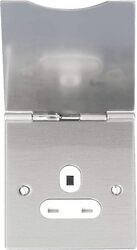 Schneider Electric 2 Socket-outlet, Ultimate, complete product, British,stainless steel - GU3251-WSS